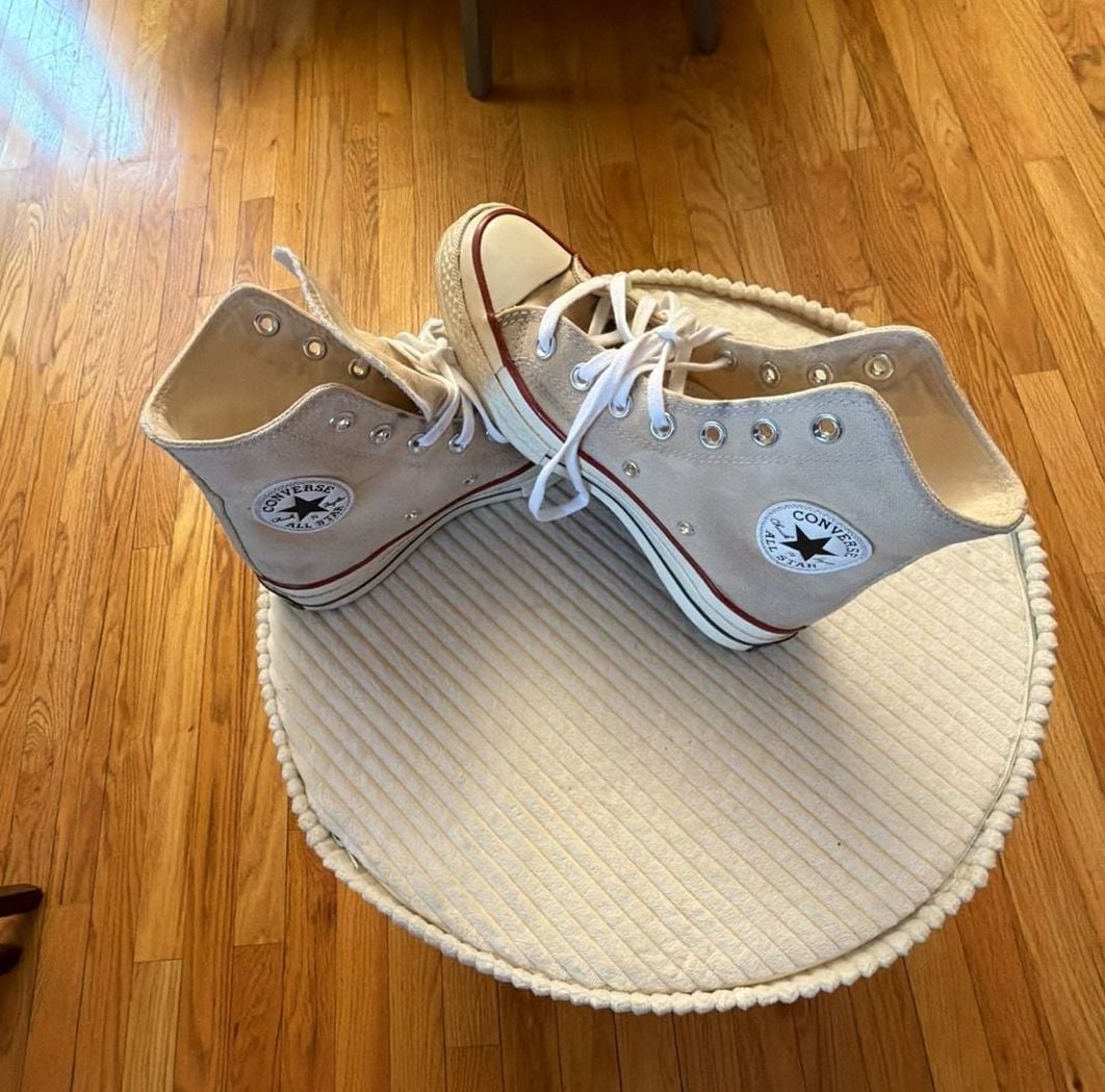 Converse Chuck 70 Hi Size Men 5 Women 7 Natural Ivory Canvas Sneakers 2