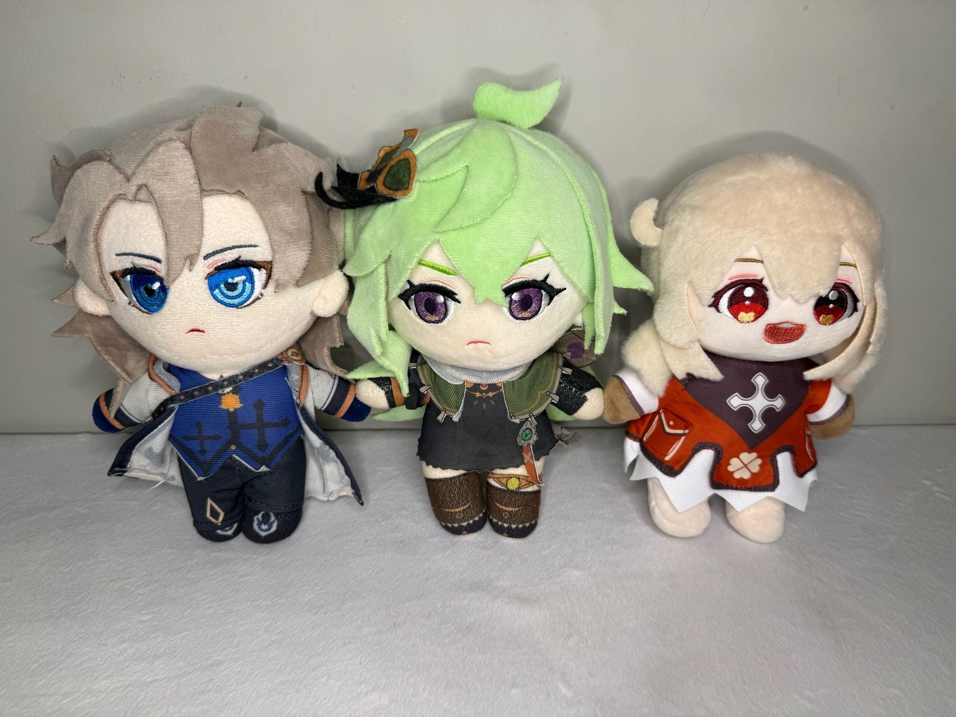 Genshin Impact Plush Lot of 3 Albedo Collei Klee 8” Chibi Dolls 1