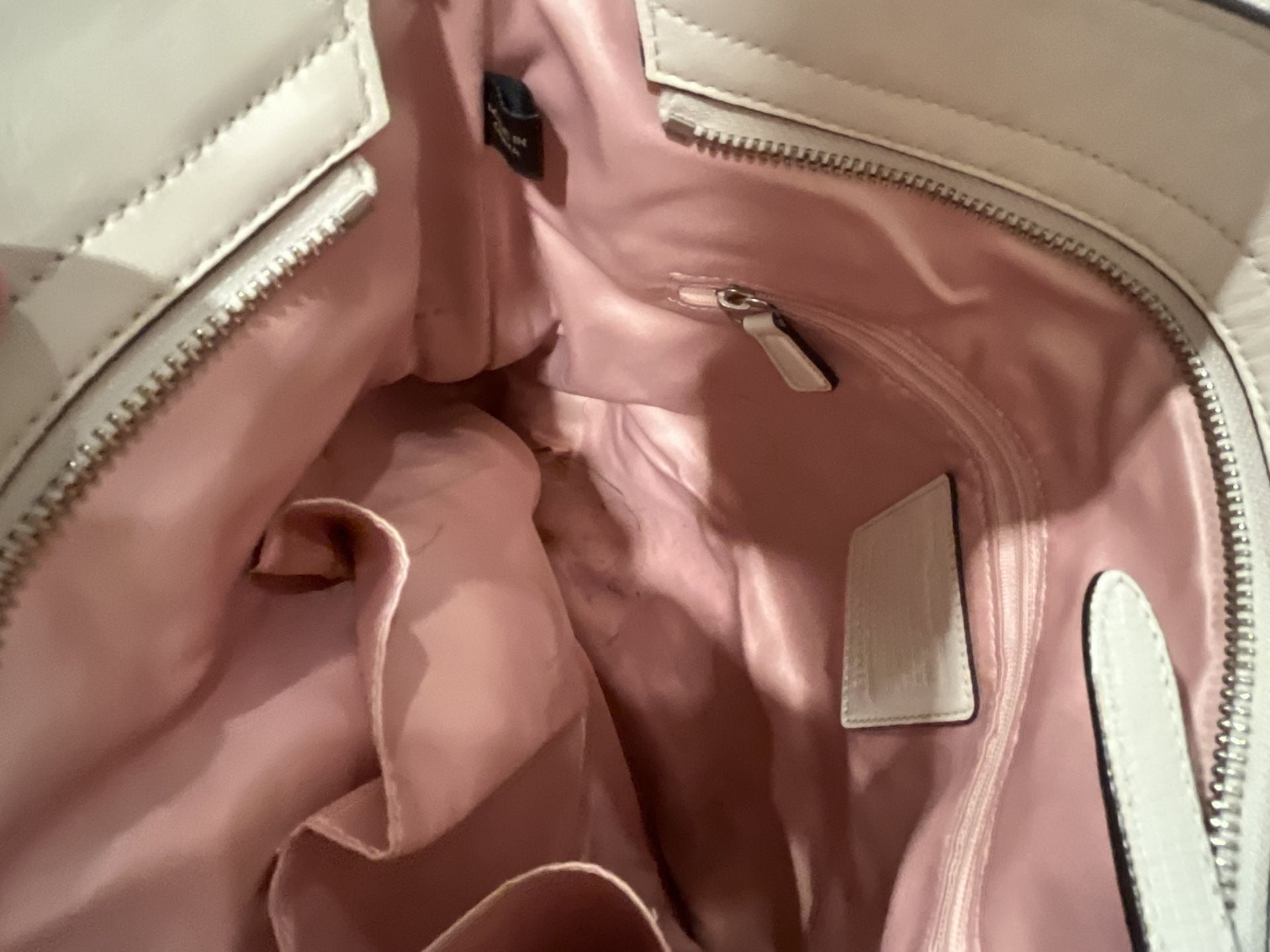 Coach Colette Cream Leather Shoulder Bag Hobo Handbag 9