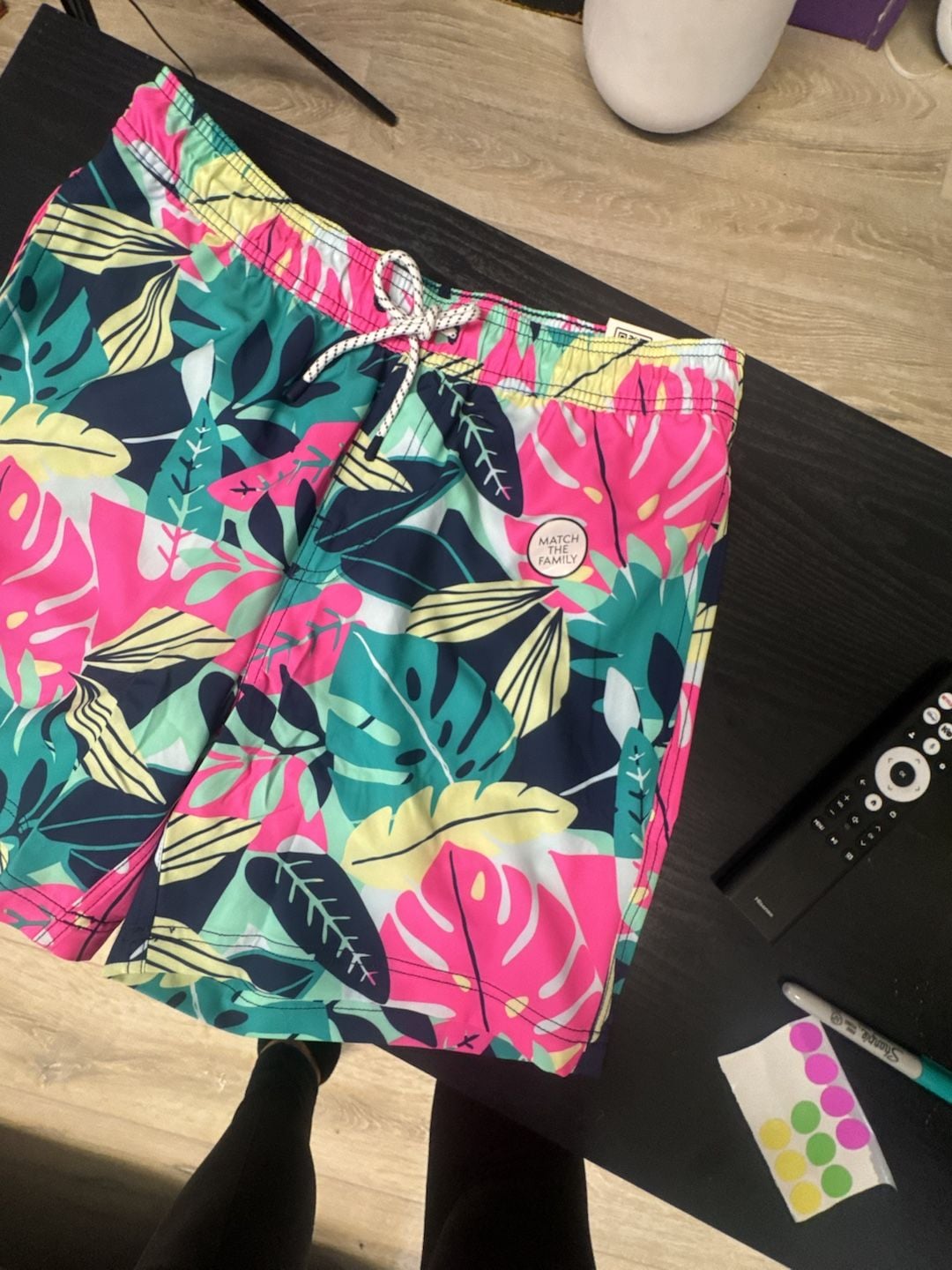 Member's Mark Resort Swim Trunk Size M Tropical Leaf Print 3
