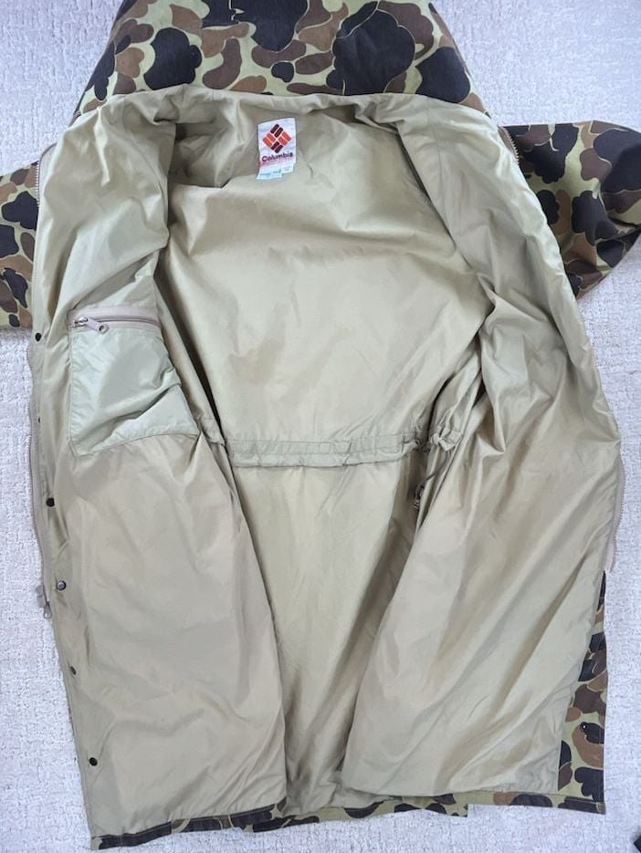VTG 80s/90s Columbia Gore-Tex Duck Camo Shell Hunting Parka W/ Hood XL 7