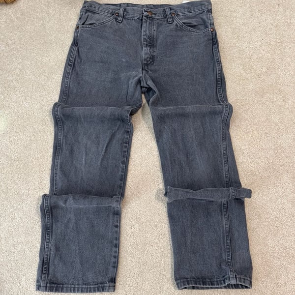 Wrangler 936CHG Jeans Size 34x32 Charcoal Black Denim Western Cowboy
