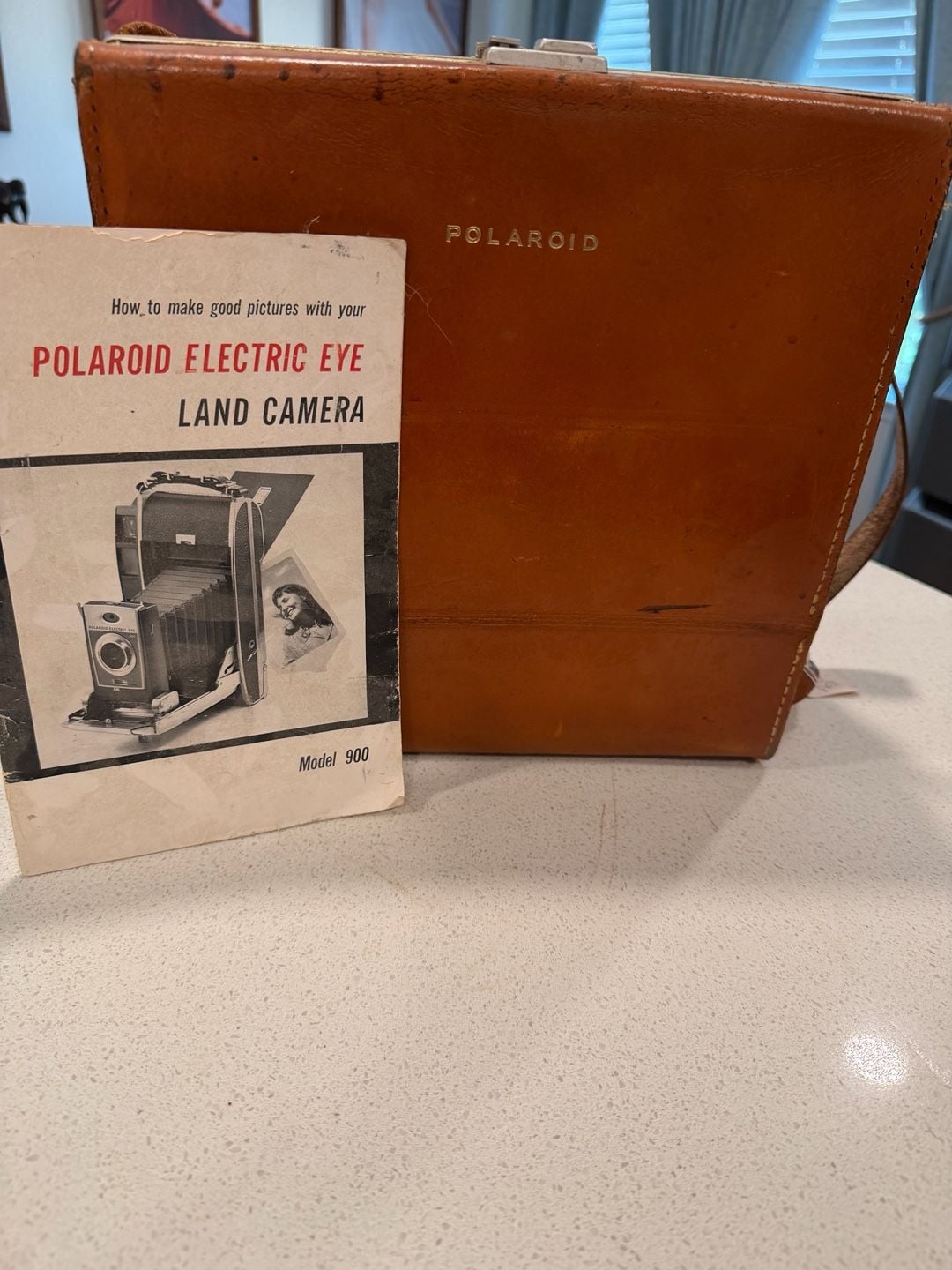 Vintage Polaroid Model 900 Electric Eye Land Camera Flash Case Manual Untested 1