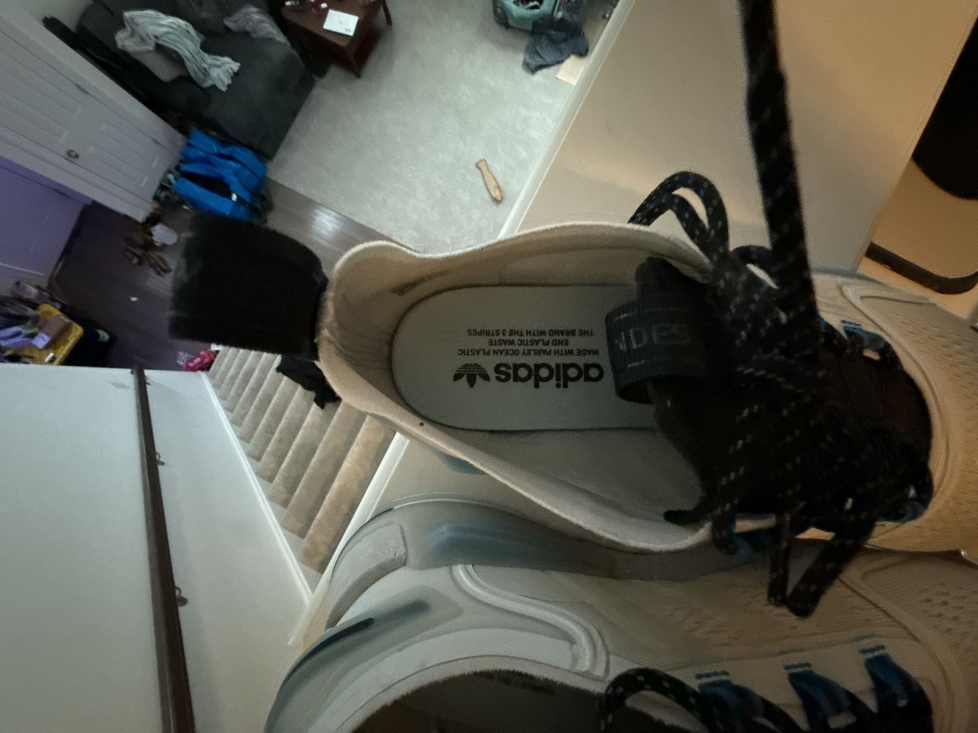 Adidas NMD_V3 Size 11.5 Crystal White Blue Rush Sneakers 5