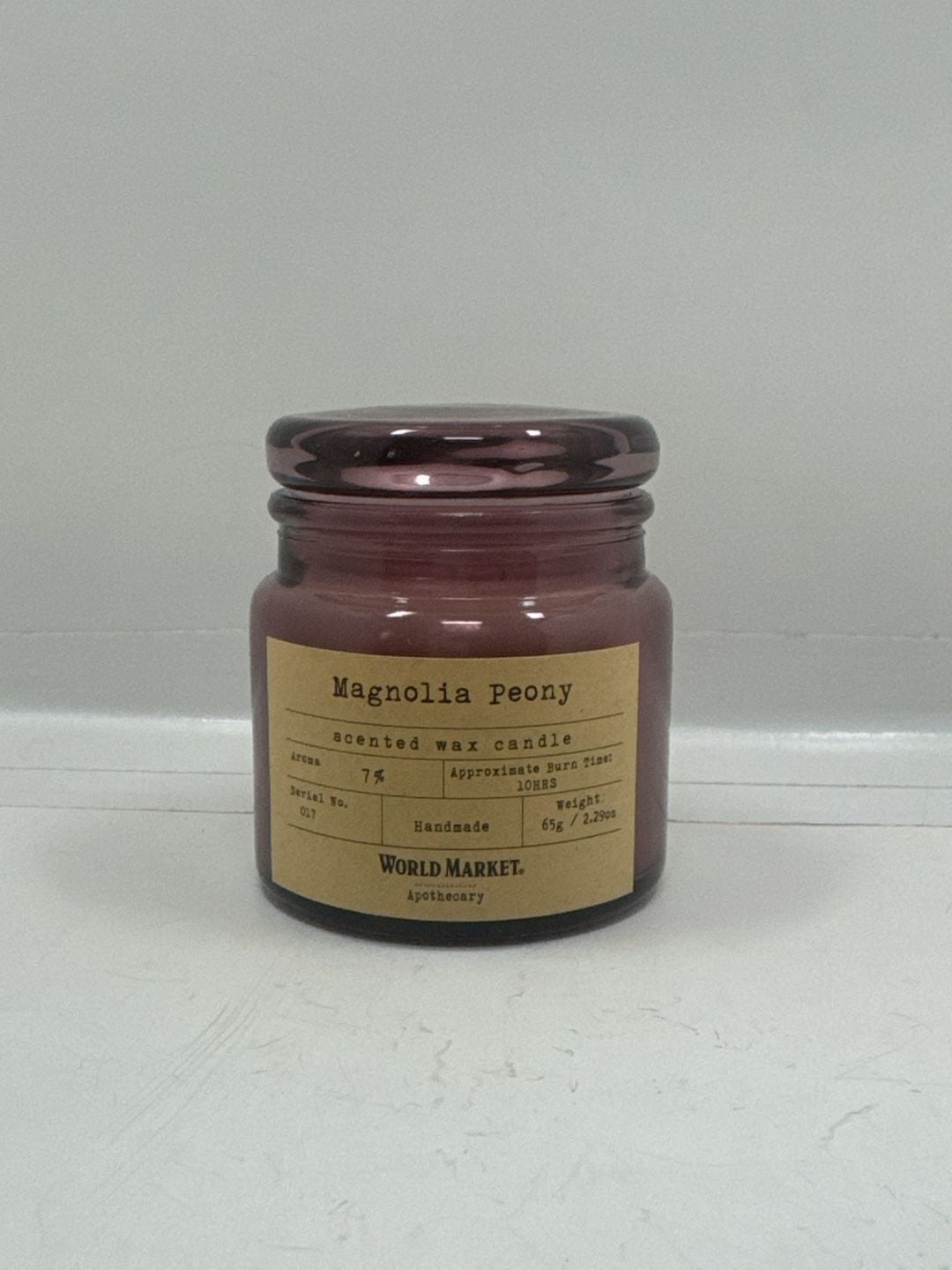 World Market Apothecary Magnolia Peony Scented Wax Candle 2.29 oz 1