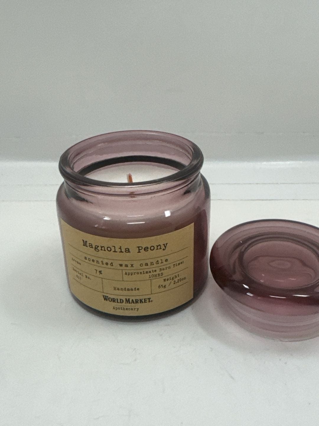 World Market Apothecary Magnolia Peony Scented Wax Candle 2.29 oz 2