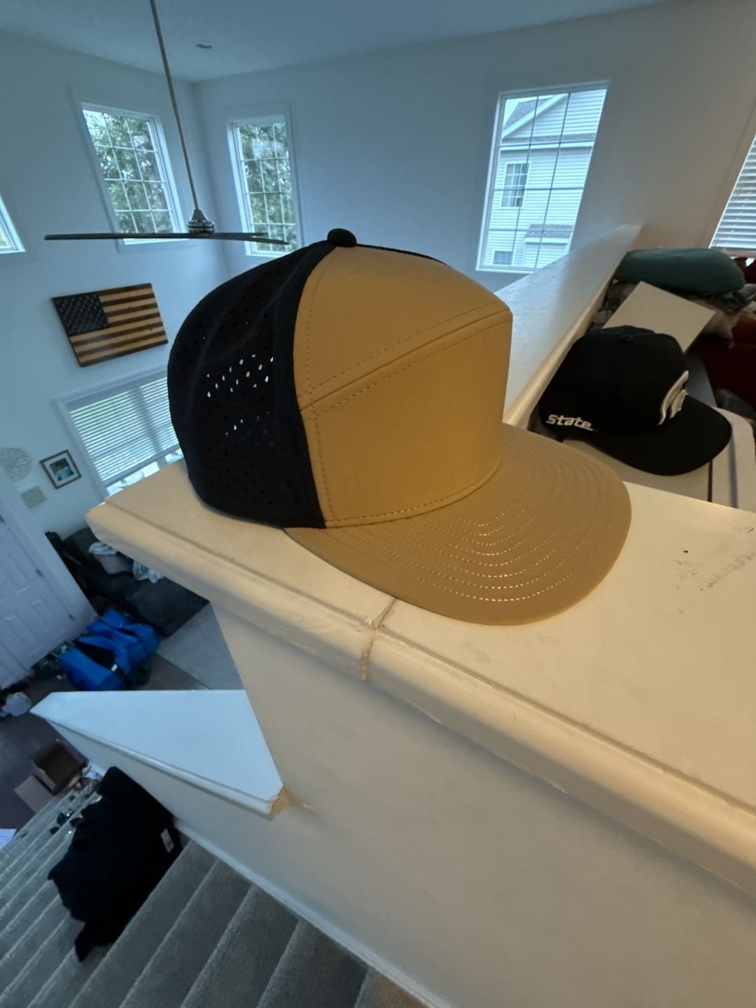 Melin Hydro Hat Black Tan Snapback Cap 2