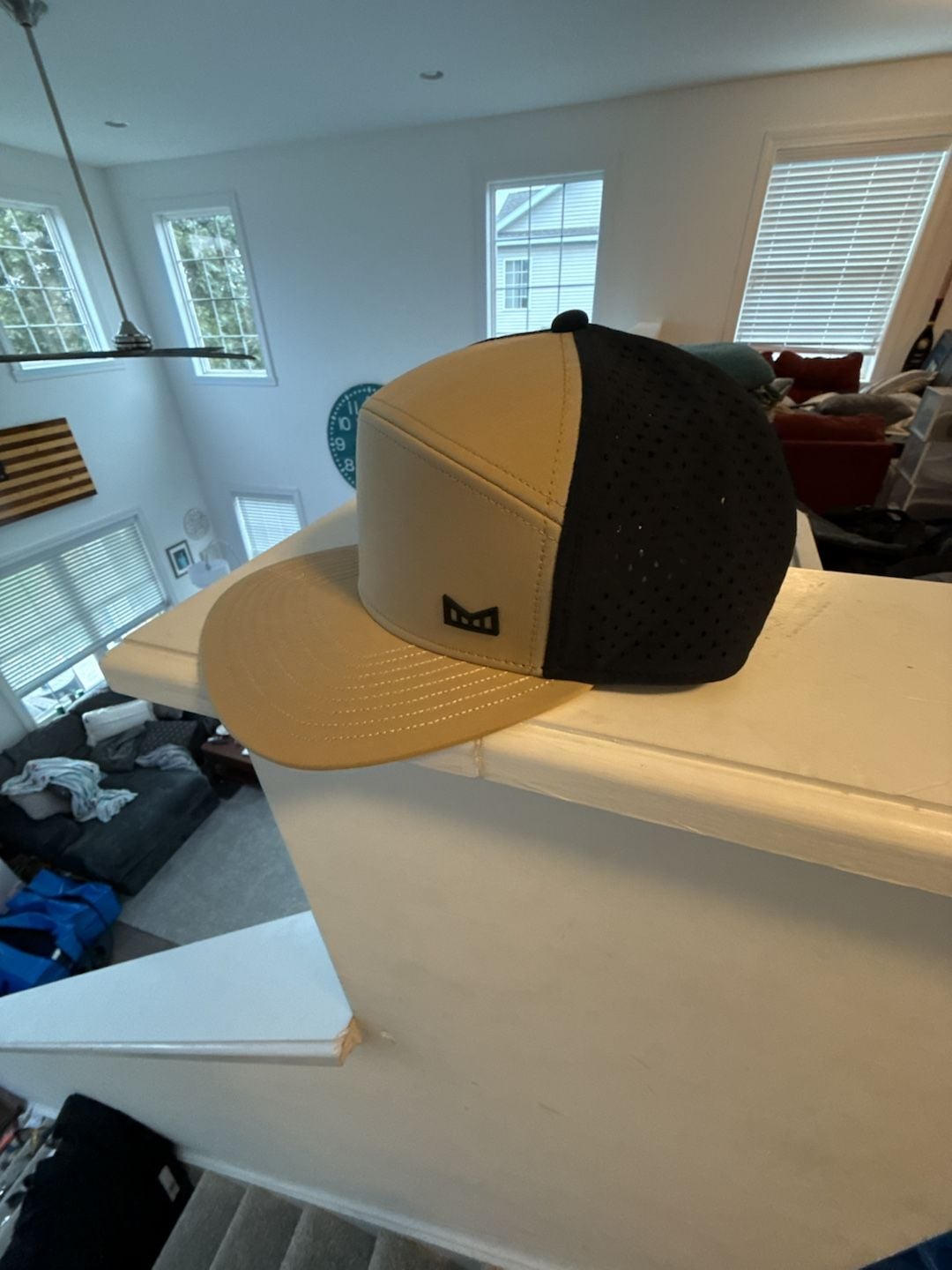 Melin Hydro Hat Black Tan Snapback Cap 3
