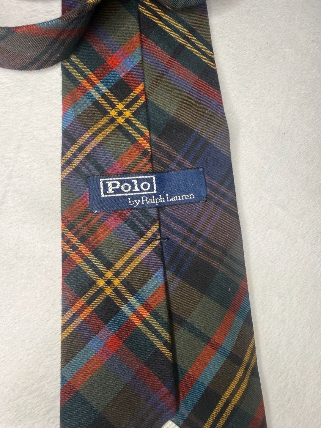 Polo by Ralph Lauren Multicolor Plaid Tartan 100% Cotton Neck Tie 2