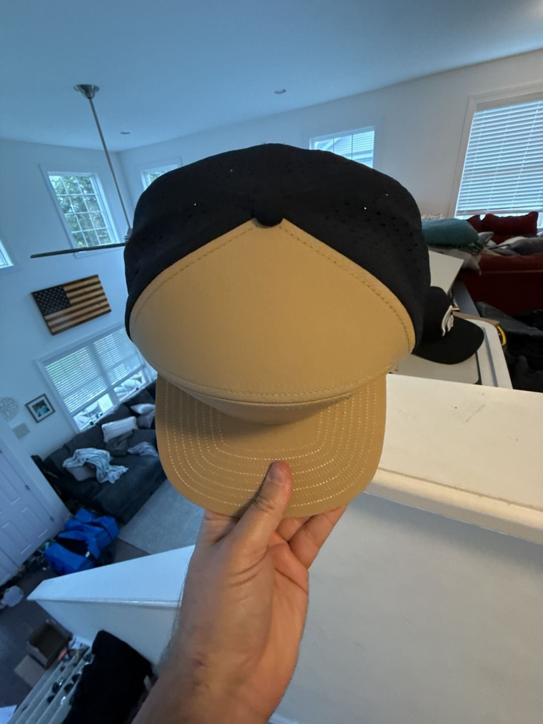 Melin Hydro Hat Black Tan Snapback Cap 4
