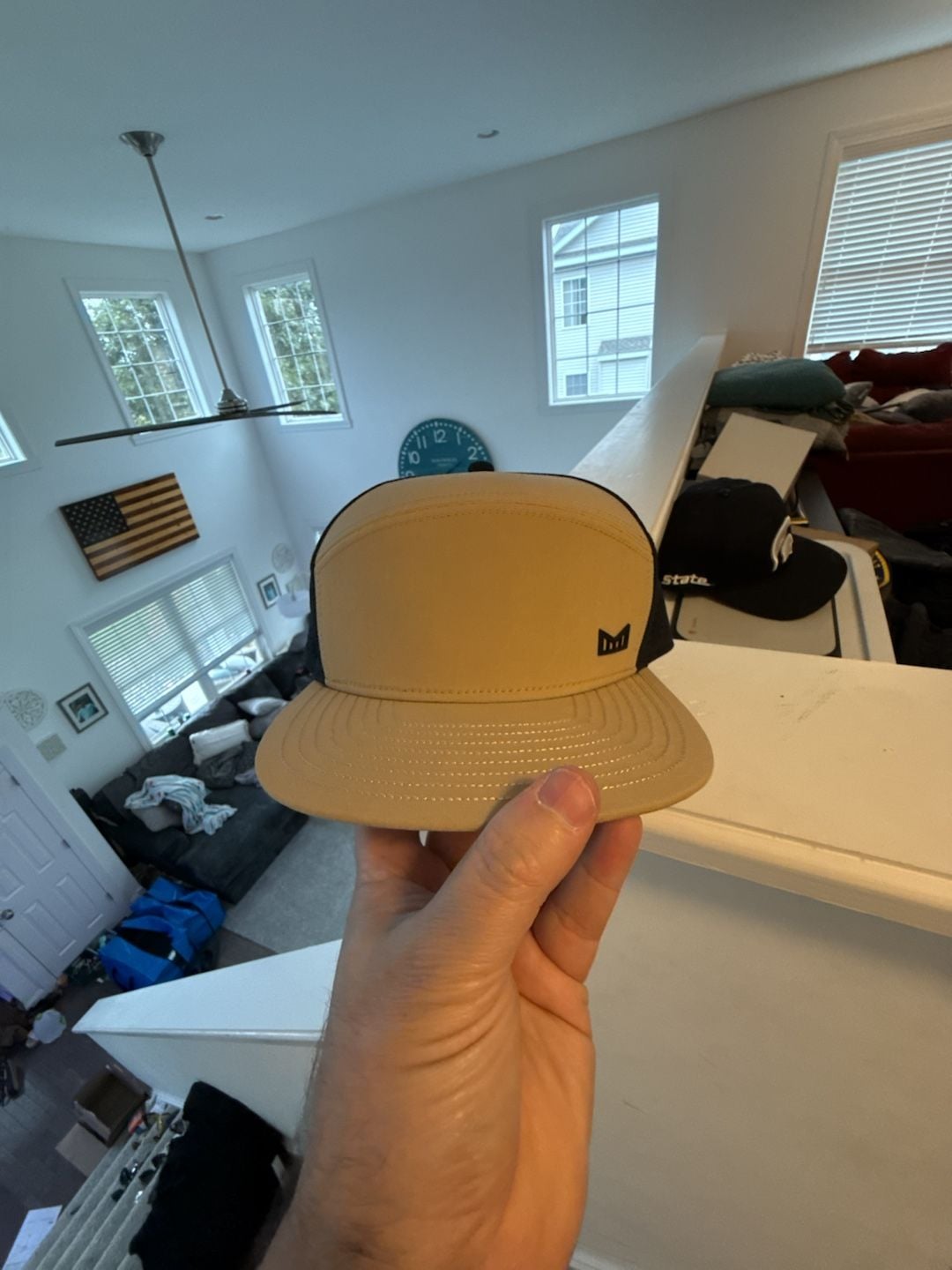 Melin Hydro Hat Black Tan Snapback Cap 5