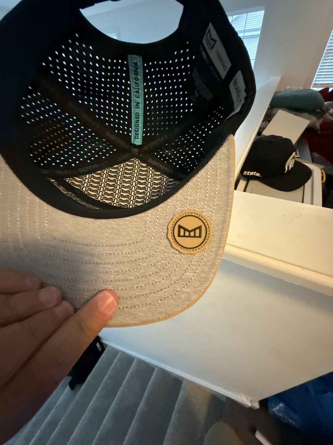 Melin Hydro Hat Black Tan Snapback Cap 7