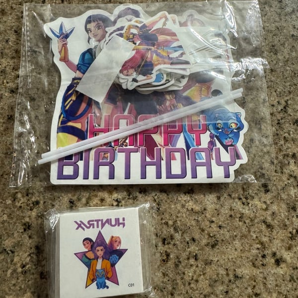 Demon Hunters Happy Birthday Party Decor Set