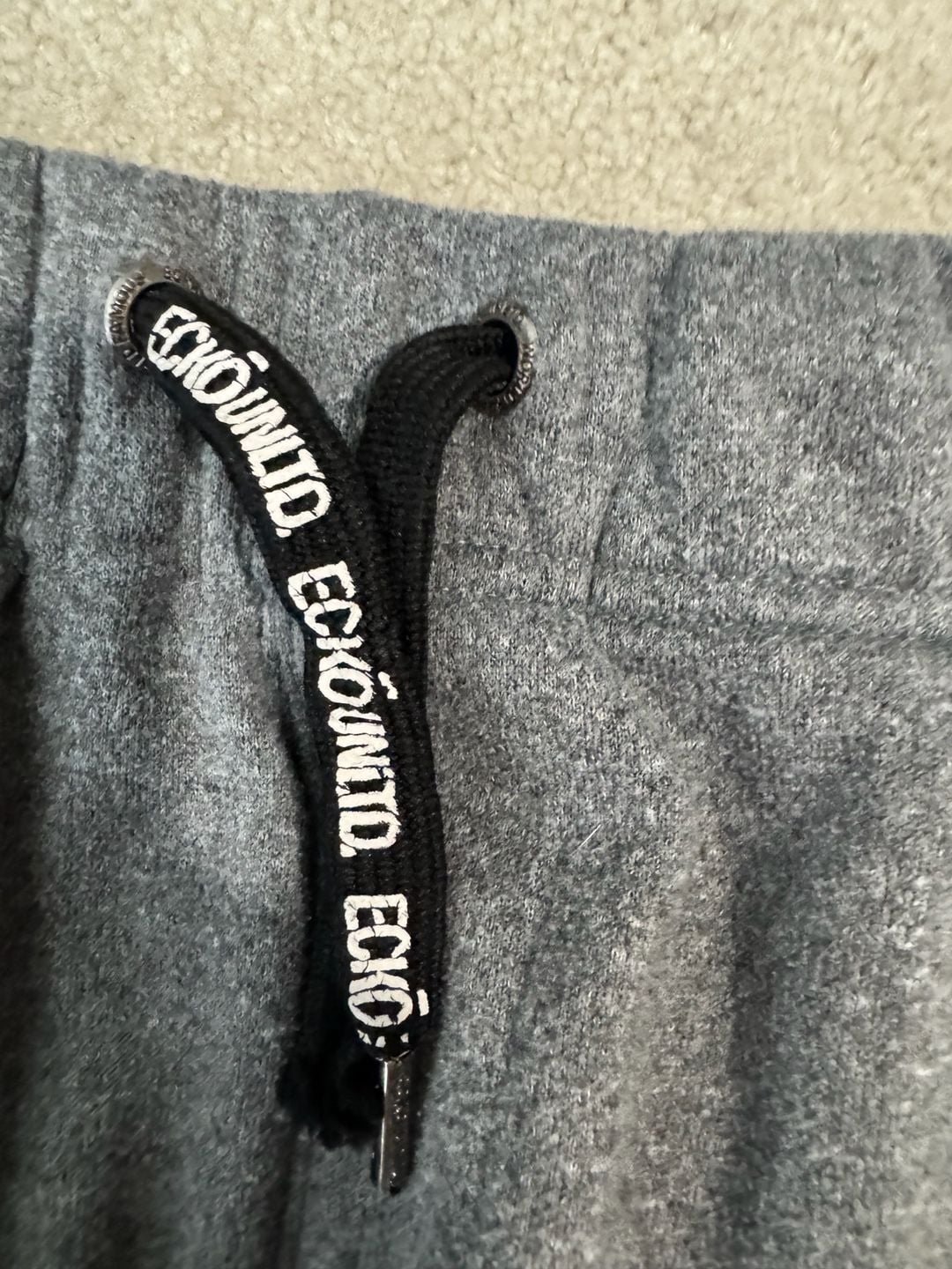 Ecko Unltd Sweatpants Size L Grey Raw Uncut Logo Fleece Joggers 3