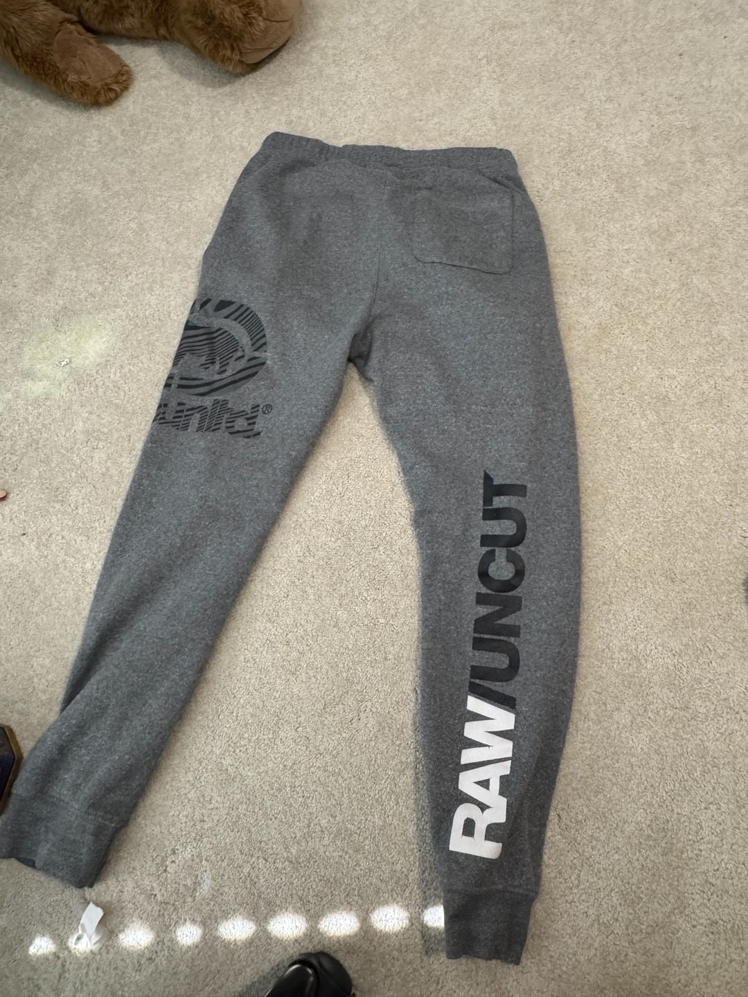 Ecko Unltd Sweatpants Size L Grey Raw Uncut Logo Fleece Joggers 5
