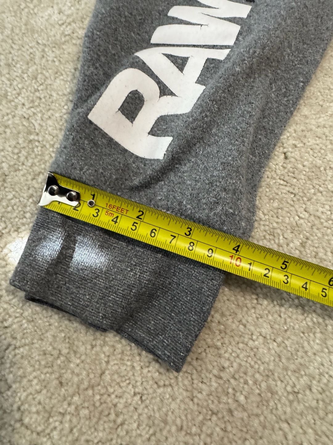 Ecko Unltd Sweatpants Size L Grey Raw Uncut Logo Fleece Joggers 7
