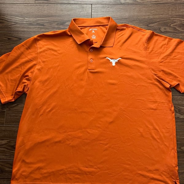 Antigua Texas Longhorns Polo Size XXL Orange Golf Shirt