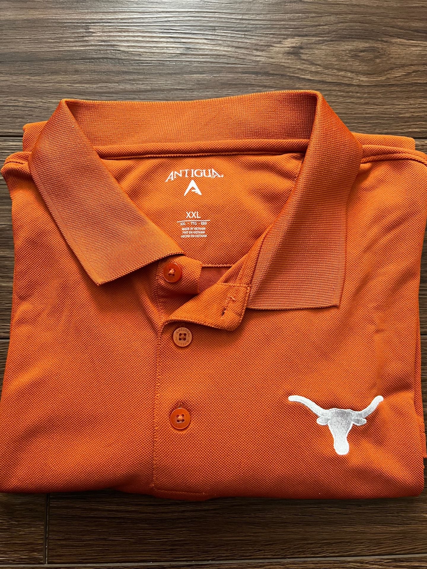 Antigua Texas Longhorns Polo Size XXL Orange Golf Shirt 6