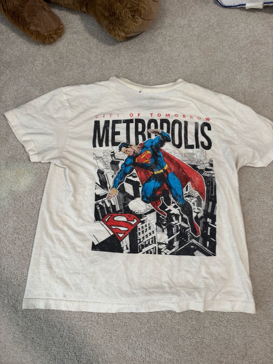DC Comics Superman Metropolis City of Tomorrow T-Shirt Size S White 1
