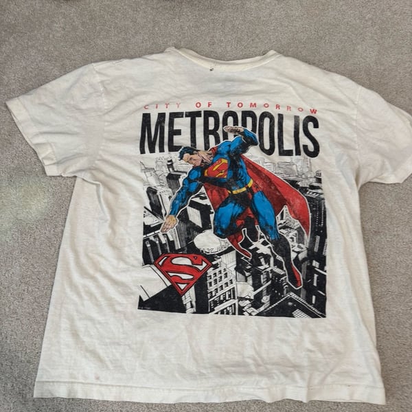 DC Comics Superman Metropolis City of Tomorrow T-Shirt Size S White