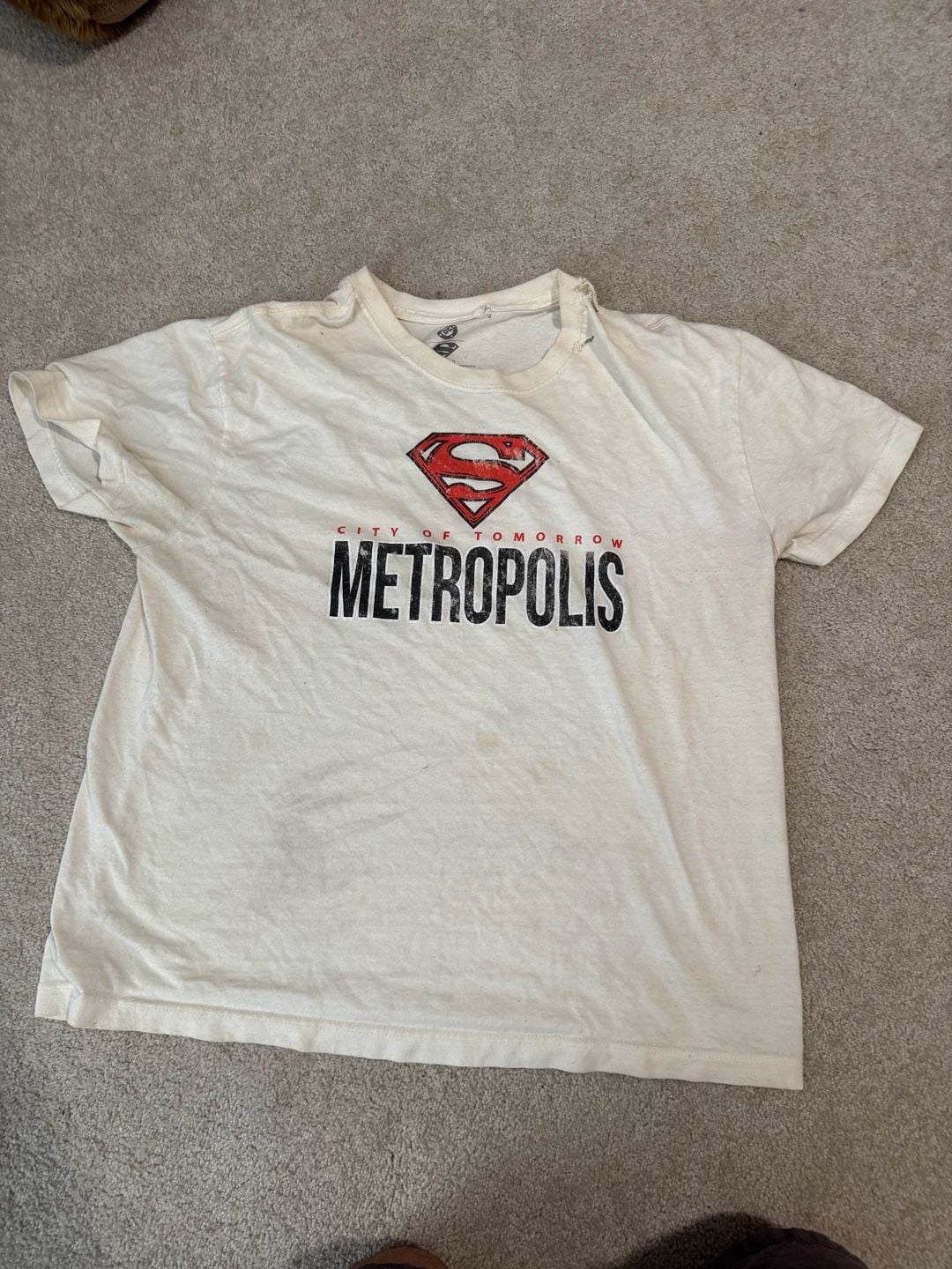 DC Comics Superman Metropolis City of Tomorrow T-Shirt Size S White 2
