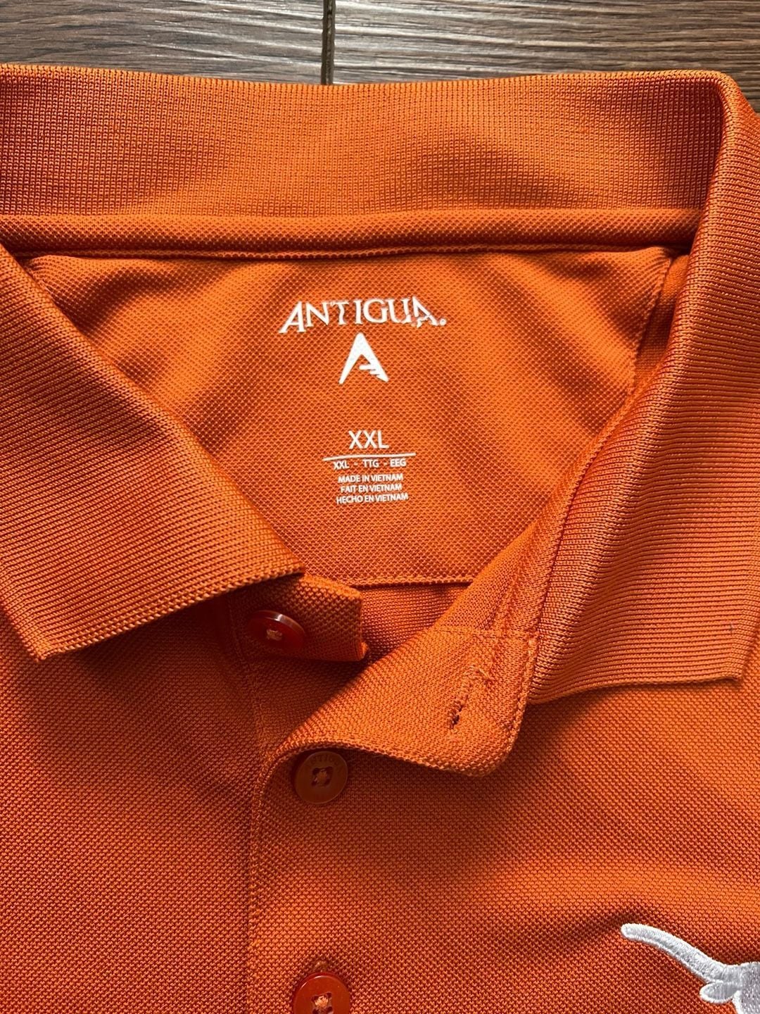 Antigua Texas Longhorns Polo Size XXL Orange Golf Shirt 3