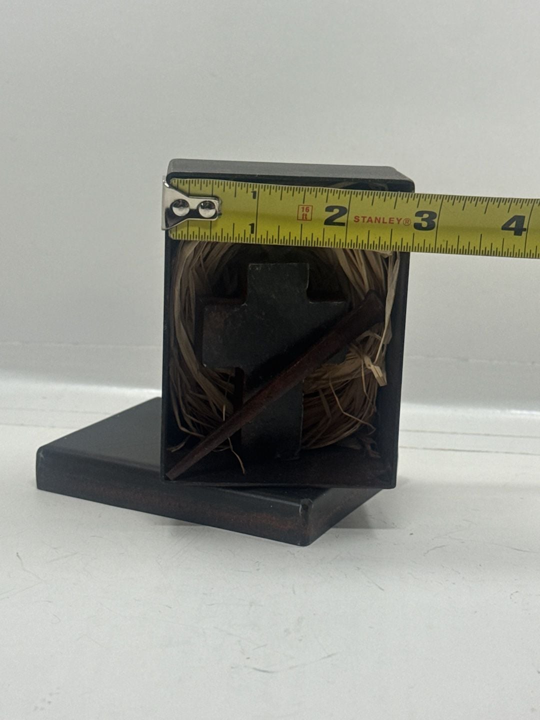 Jan Barboglio Forged Iron Cross House Blessing Trinket Box 4