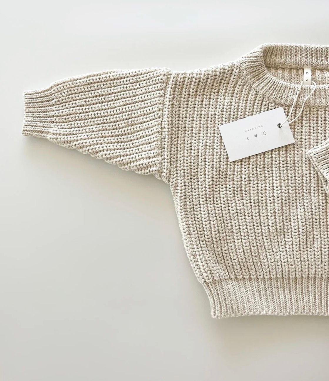 Oat Co ‘Oatmeal’ Chunky Knit Sweater Little Boy 2