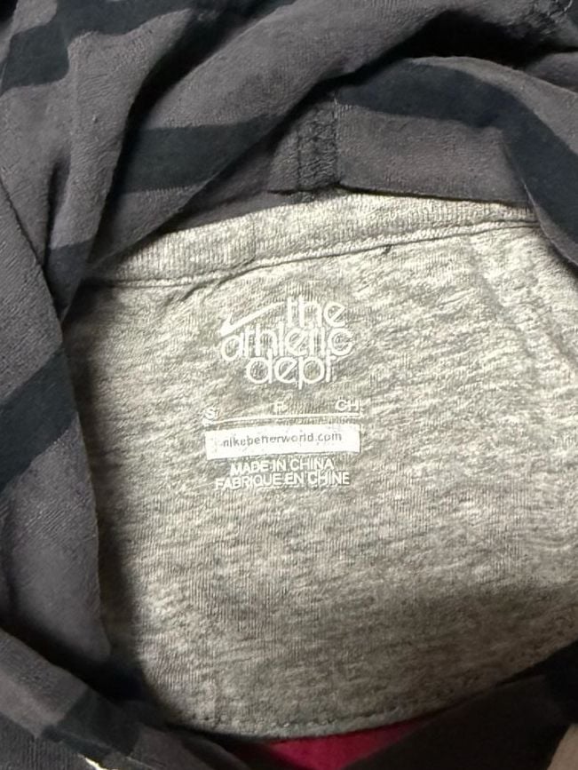 Nike Striped Hoodie Size S Gray Pink Pullover The Athletic Dept 3