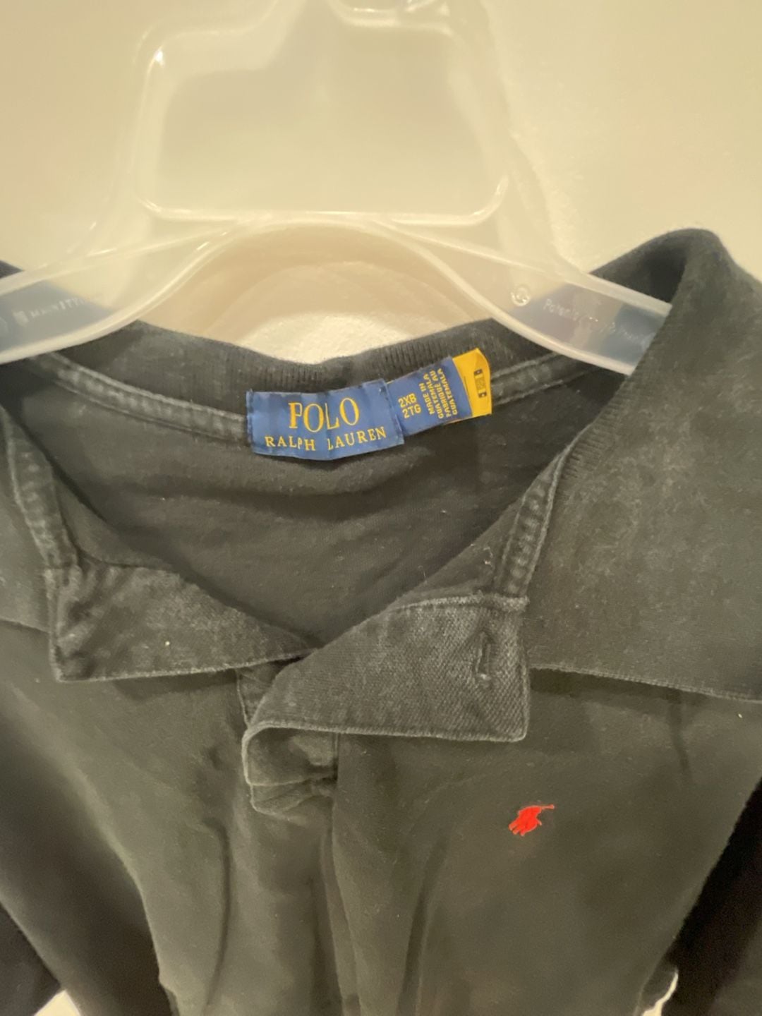 Polo Ralph Lauren Polo Shirt Size 2XB Black Red Pony 3