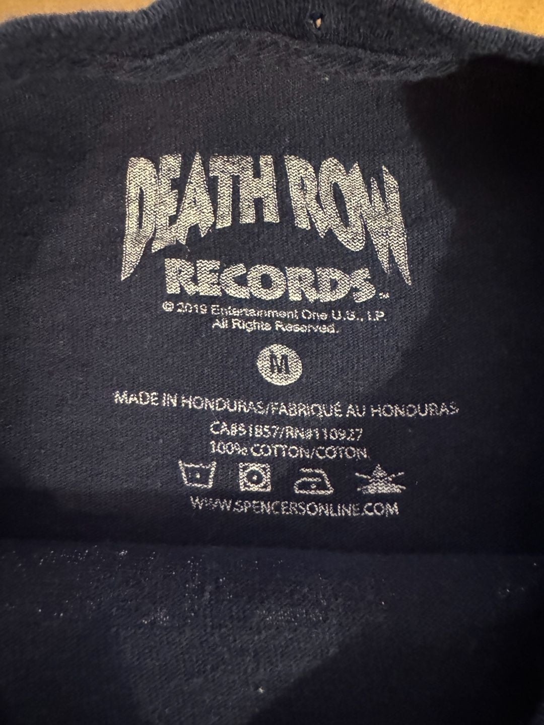 Death Row Records Graphic T-Shirt Navy Blue Short Sleeve Crewneck 4