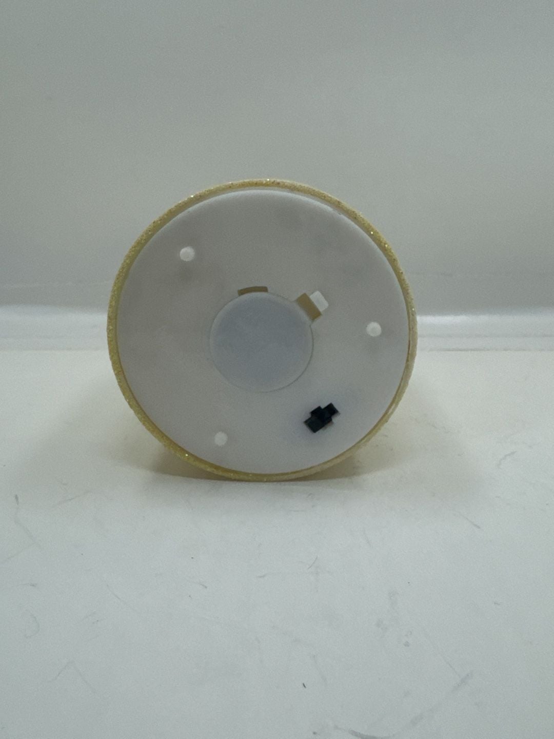 Unbranded Gold Glitter Flameless LED Pillar Candle 3 Inch Dia X 3 Inch H 3
