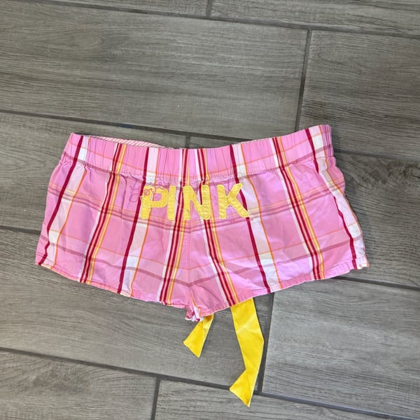 y2k Victoria's Secret Plaid Sleep Shorts