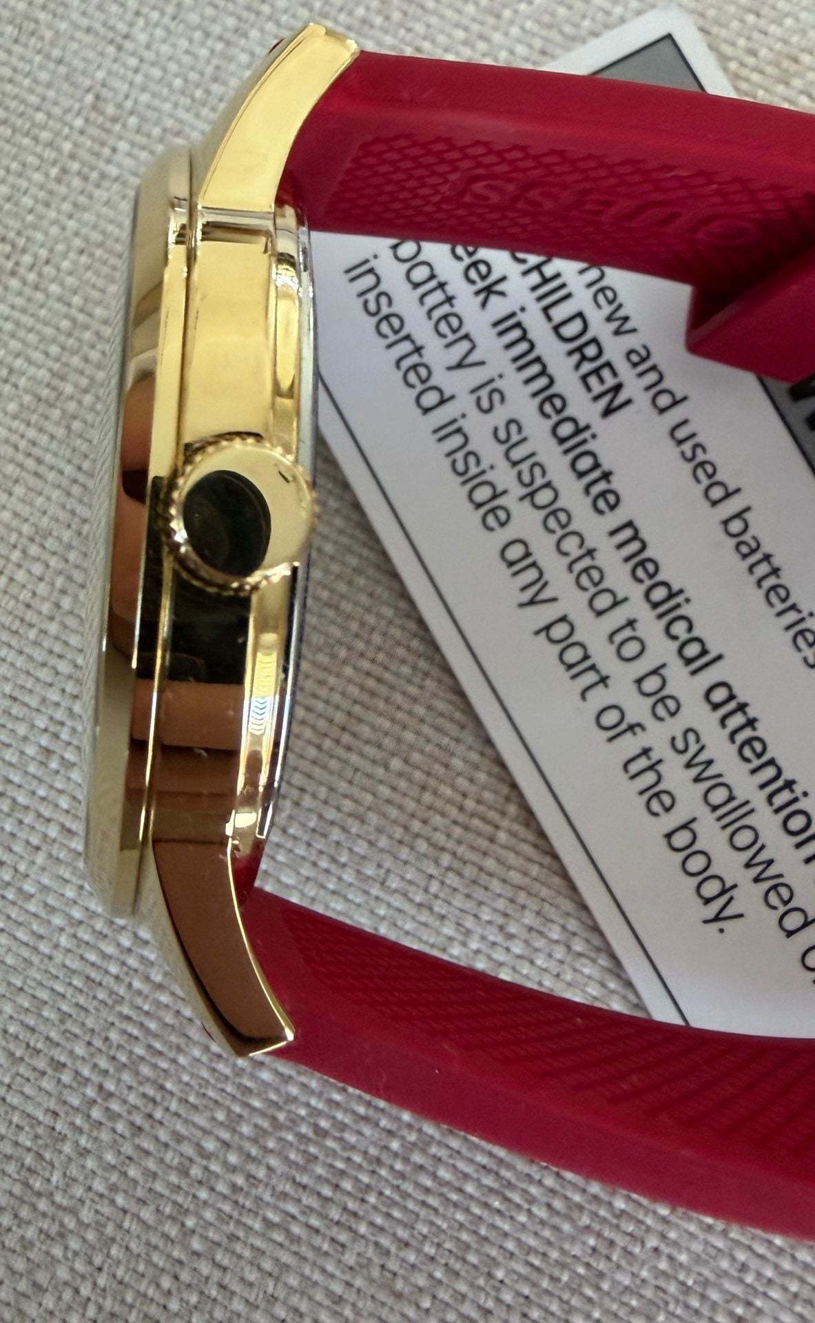 GUESS Ladies Red Gold Tone Analog Watch - U1409G5M 3