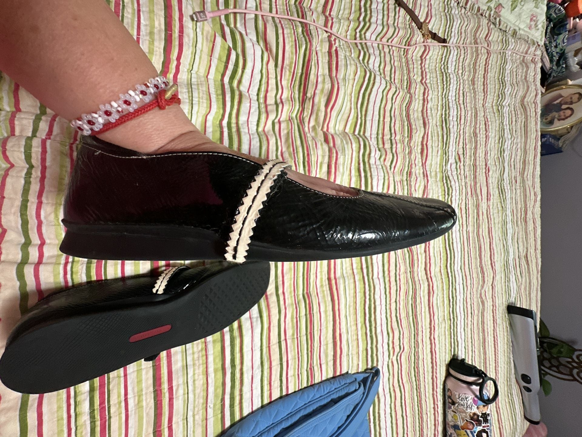 Aerosoles Mary Jane Flats Size 9.5Black Patent Leather 5