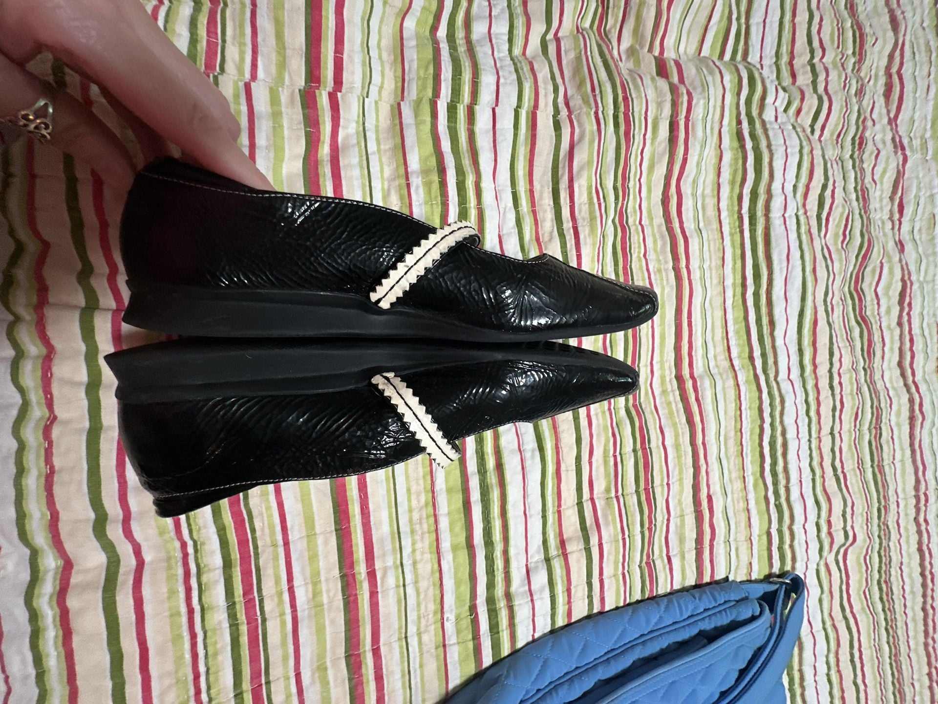 Aerosoles Mary Jane Flats Size 9.5Black Patent Leather 6