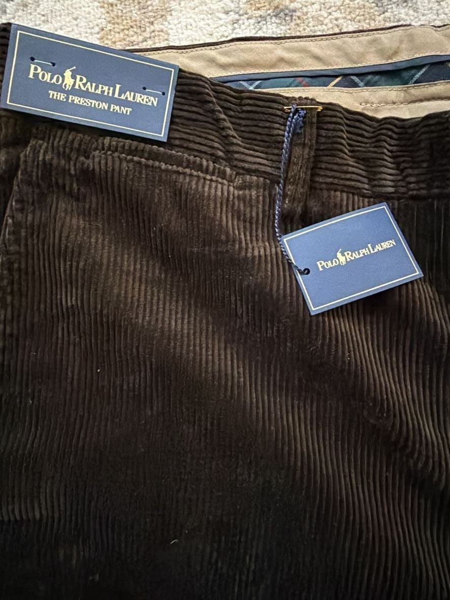Polo Ralph Lauren The Preston Pant Corduroy Size 36x30 Brown 5