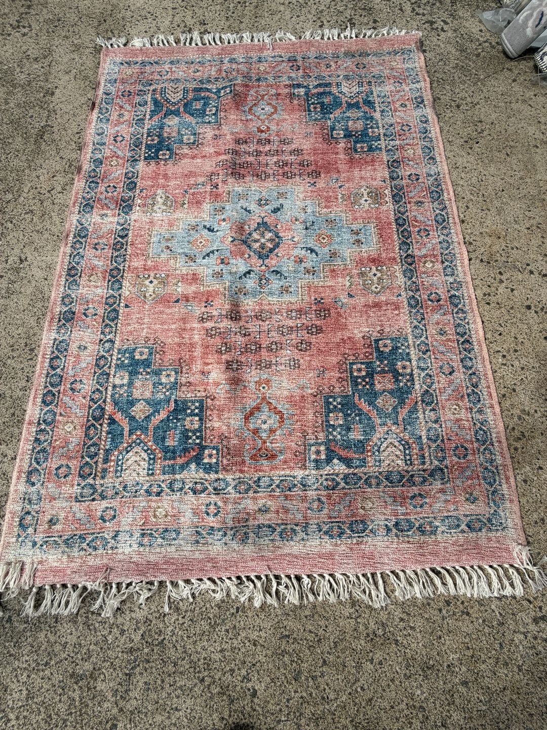 Safavieh Serapi Machine Washable Area Rug Red Blue 1