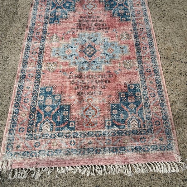 Safavieh Serapi Machine Washable Area Rug Red Blue