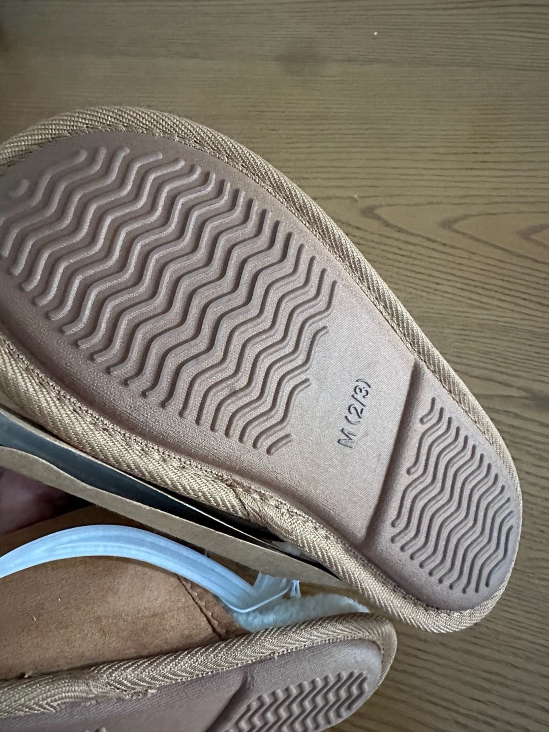 Cat And Jack Ellis Slippers Size M 2/3 Brown Sherpa Scuff 3
