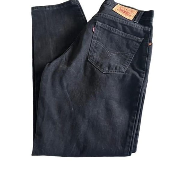2001 Levi's 560 Loose Fit Tapered Leg Size 33x34 Black Denim Jeans made in USA 