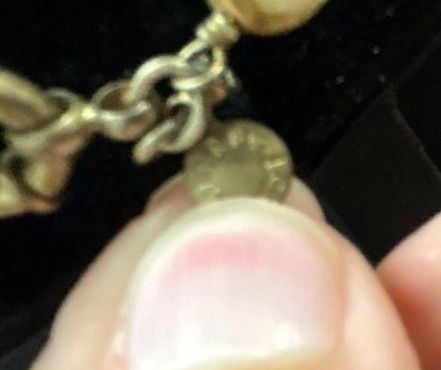 J.Crew Long Gold Necklace with Cream Pearls and Black Beads 4