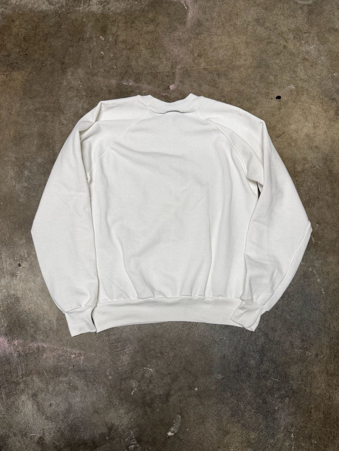 J.E. Morgan Sweatshirt Size Large White Crewneck Vintage Made in USA 4