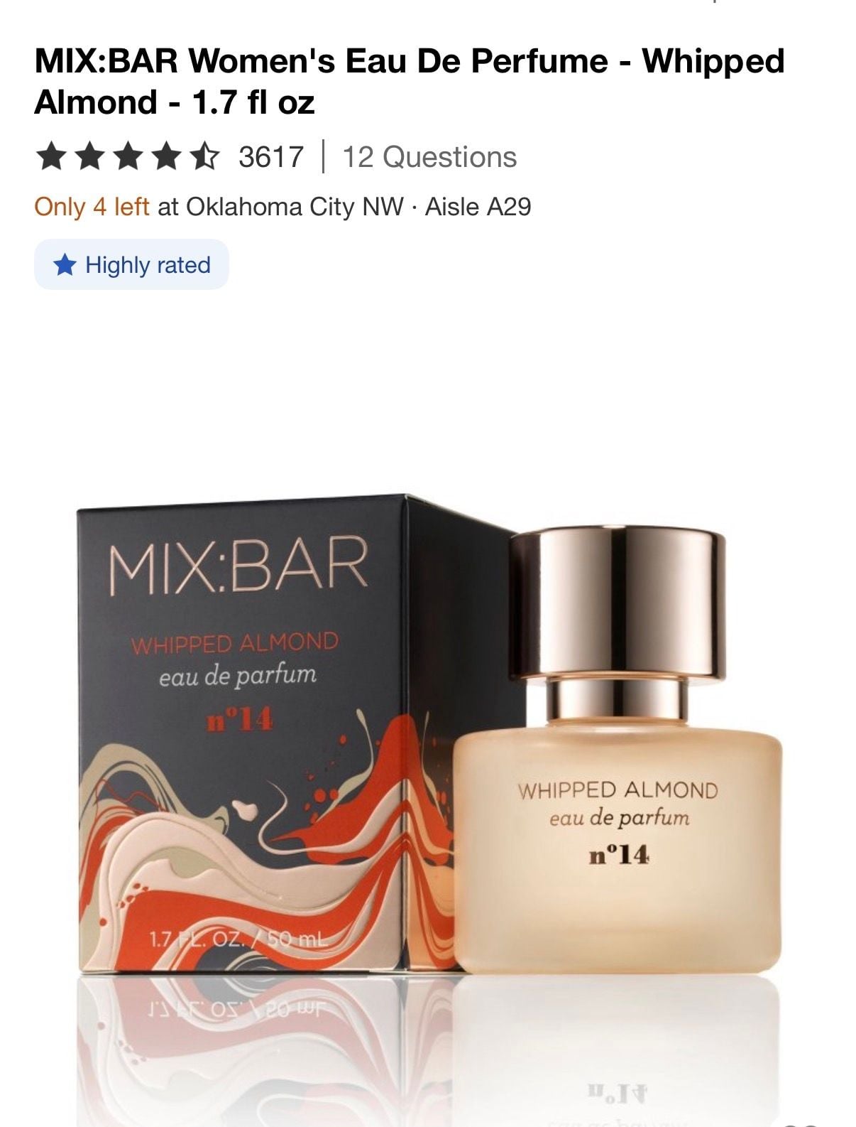 MIX:BAR Women's Eau De Perfume - Whipped
Almond - 1.7 fl oz 1