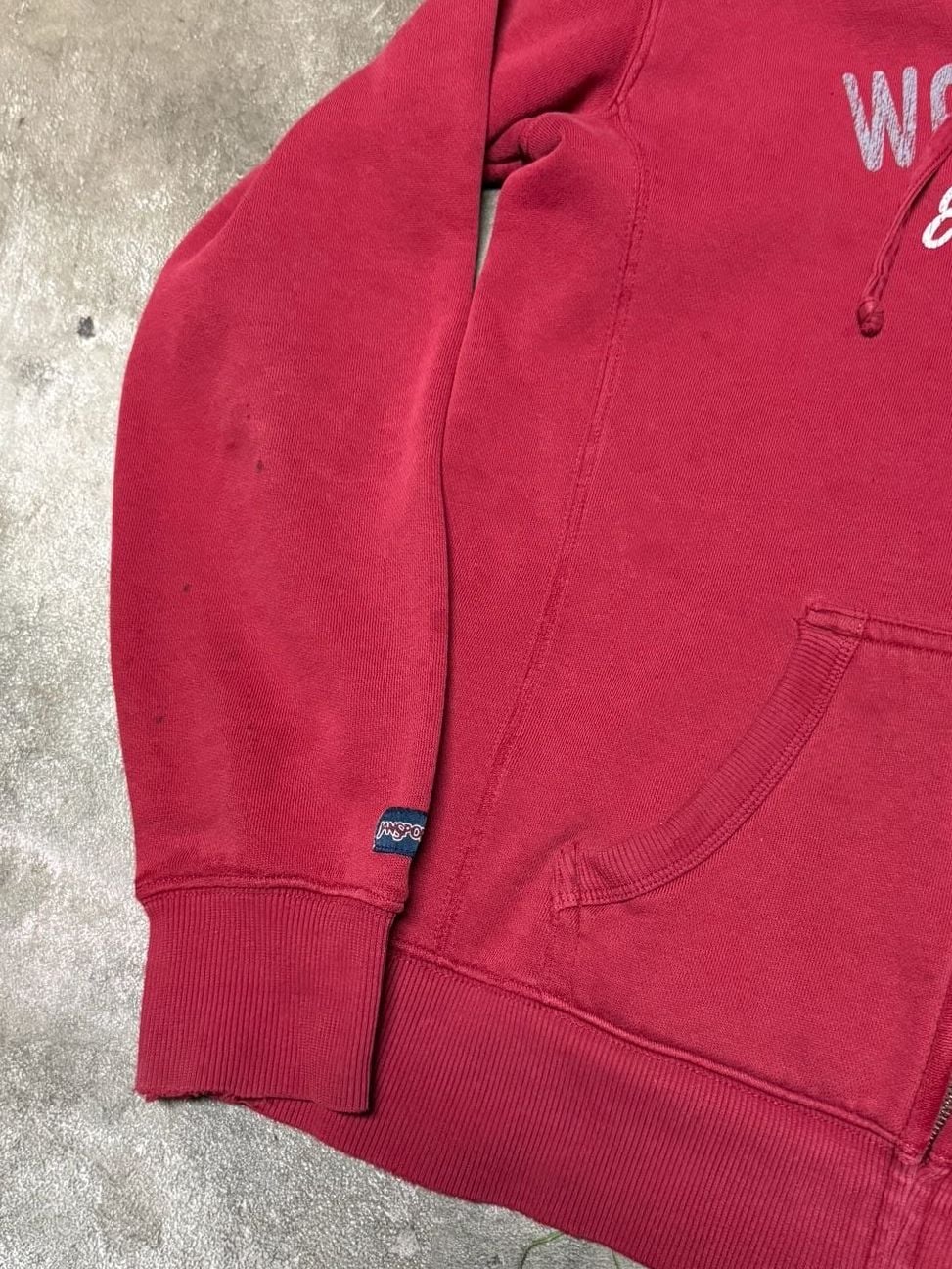 JanSport Washington State Zip Hoodie Size L Red College Spellout 5