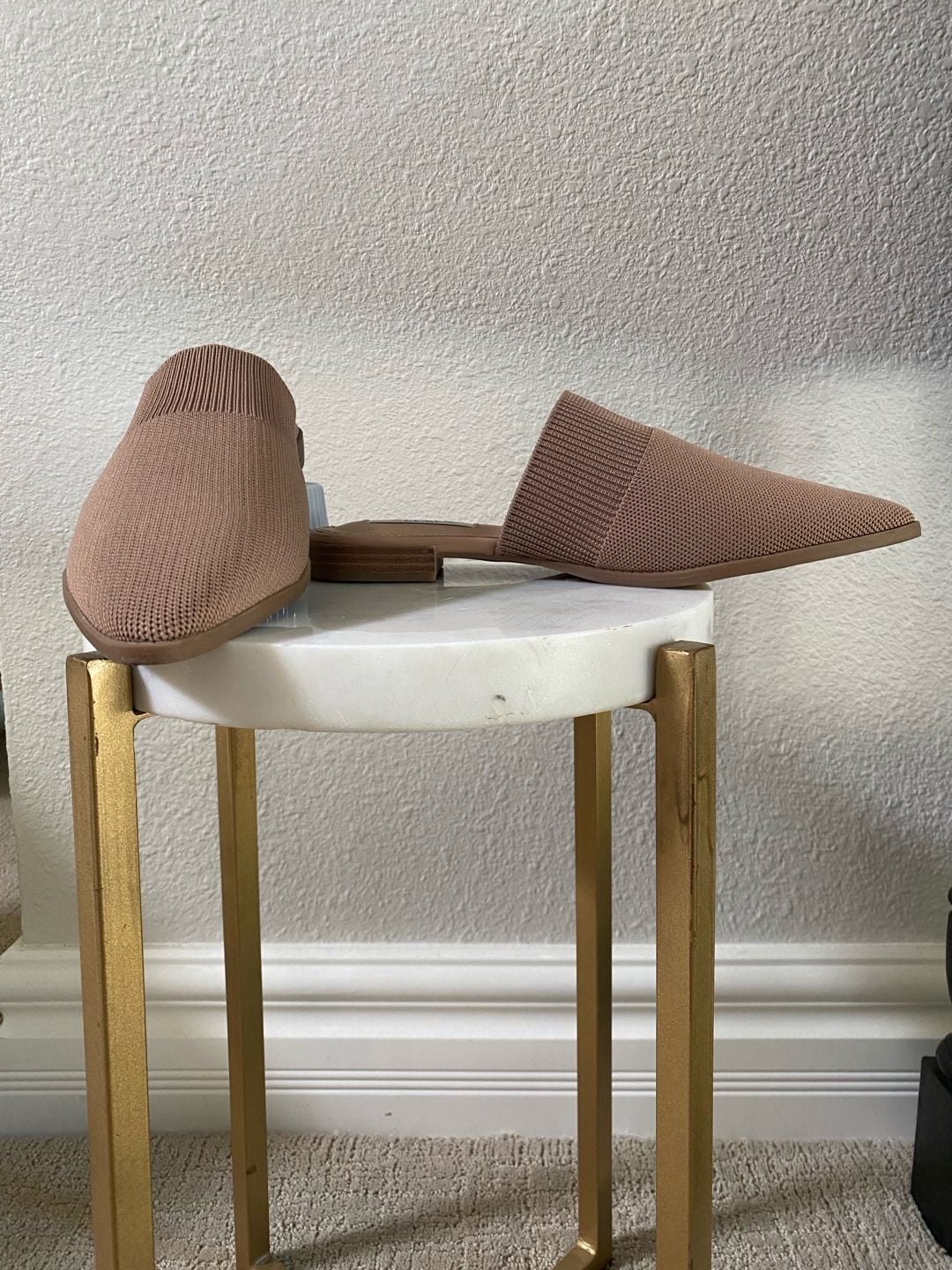 Steven New York Valdez Knit Mule Size 8 1/2 Beige Pointed Toe Flat Slip On 3