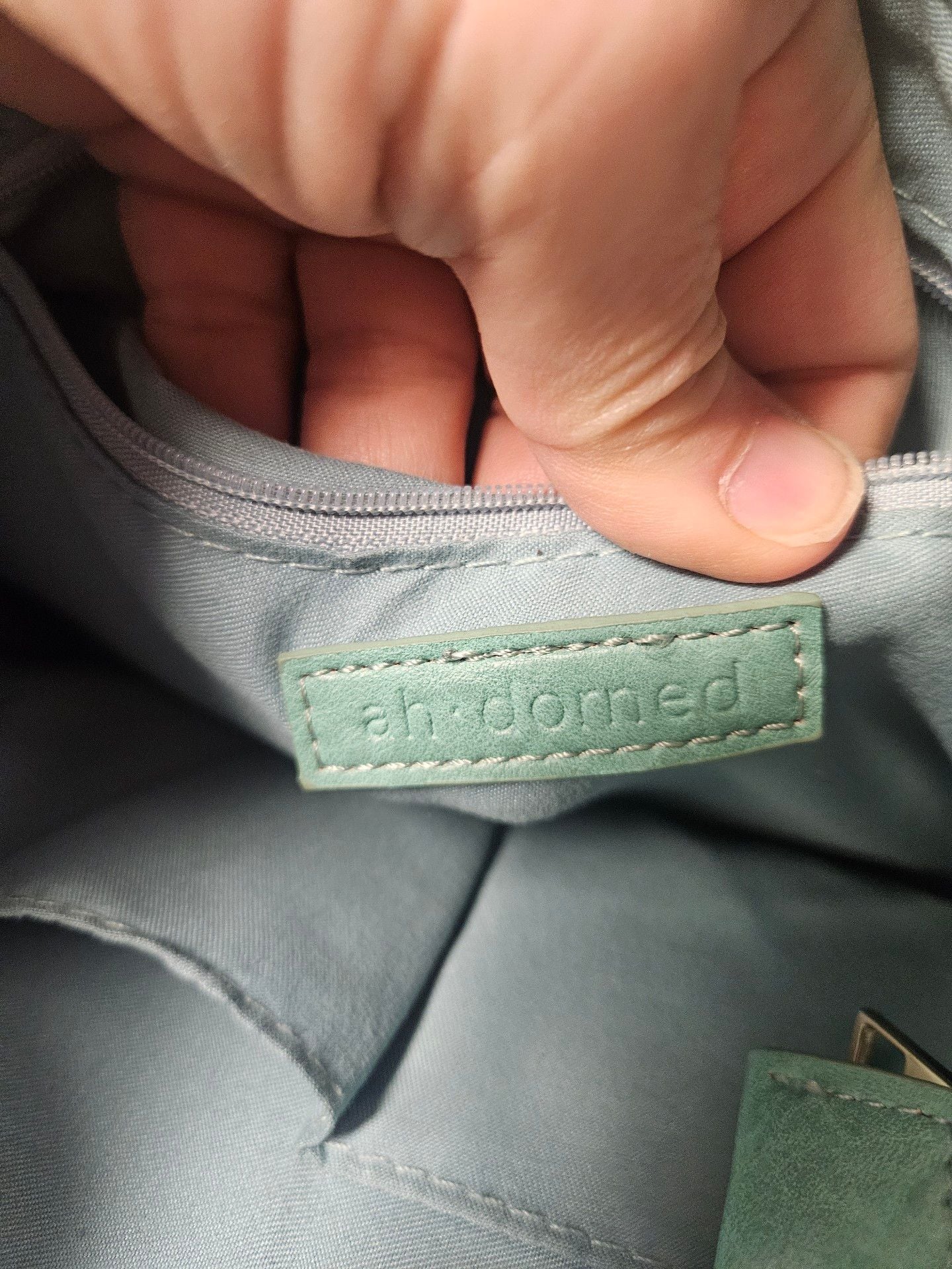AHDORNED Double-Entry U-Shaped Messenger Bag Aqua 7