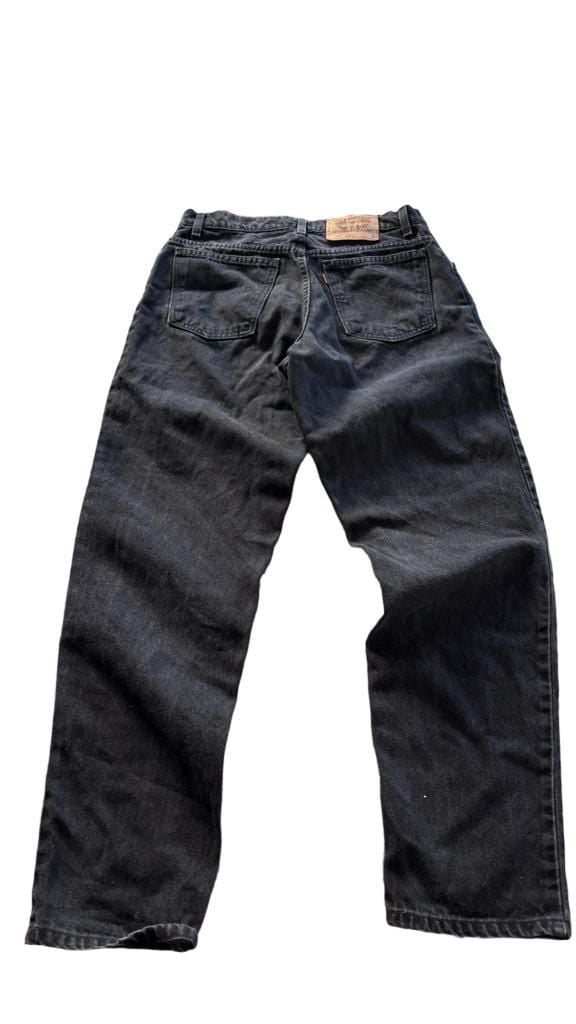 90’s Levi's 950 Relaxed Fit Tapered Leg Jeans Size 13 Jr Black Orange Tab 3