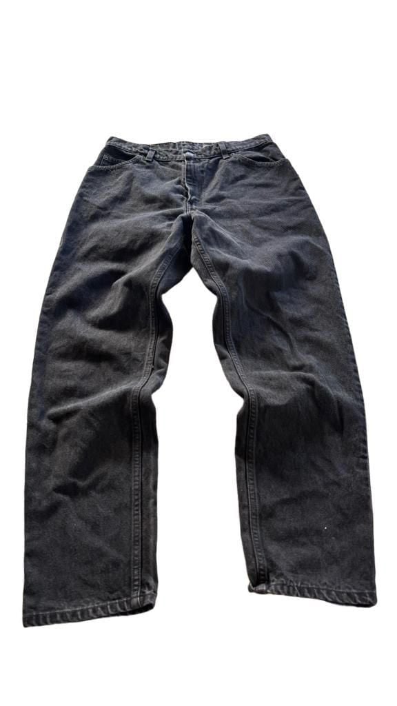 90’s Levi's 950 Relaxed Fit Tapered Leg Jeans Size 13 Jr Black Orange Tab 4