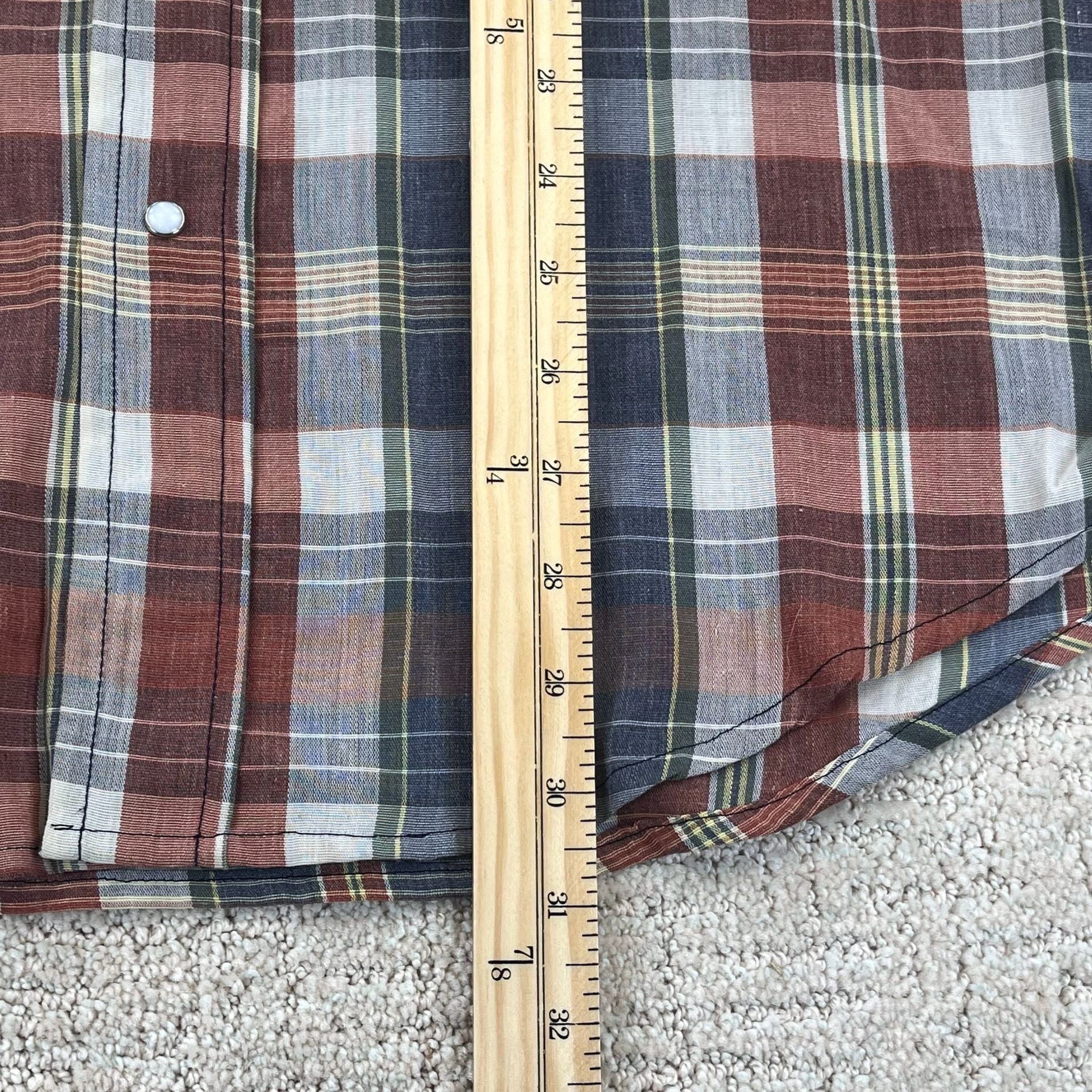 Vintage 1970s Levi's Fresh Produce Plaid Western Pearl Snap Shirt-Sz L 6
